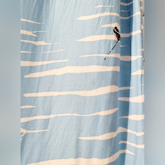 Holly Lane Ladies Nautical Coast Theme Midi Skirt Colors Blue White Rear Elast - Picture 4 of 6